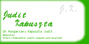 judit kapuszta business card